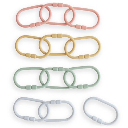 Chain Link Rings Periwinkle, Mustard, Green, Coral One Size