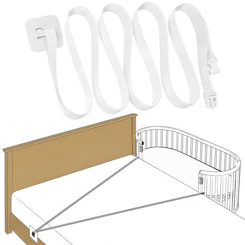 600cm x 2.5cm Strap For Baby Bed Side Cot Attachment, Bedside Sleeper Crib Delight Bassinet Safety Secure Fixed Strap Replacement with Anchor For Docking To The Adult Attachment Bed System Accessories