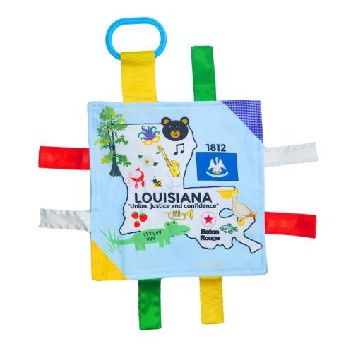 Louisiana State Sensory Crinkle Square Toy: Flag, Motto, Bird