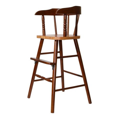 Whitewood Industries Parawood Youth Chair with Armrest and Footrest - Cinnamon and Espresso