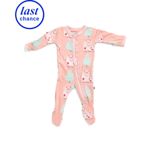 Infant Girls Yeti Print Ruffle Footie Coveralls With Two Way Zipper | Baby | Marshalls