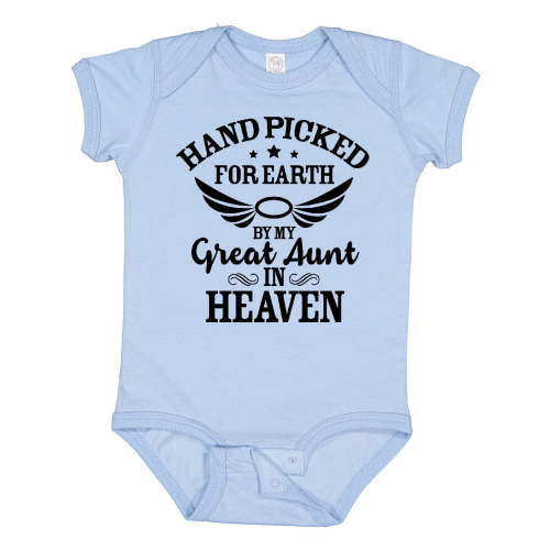 Inktastic Handpicked for Earth by My Great Aunt in Heaven Boys or Girls Baby Bodysuit