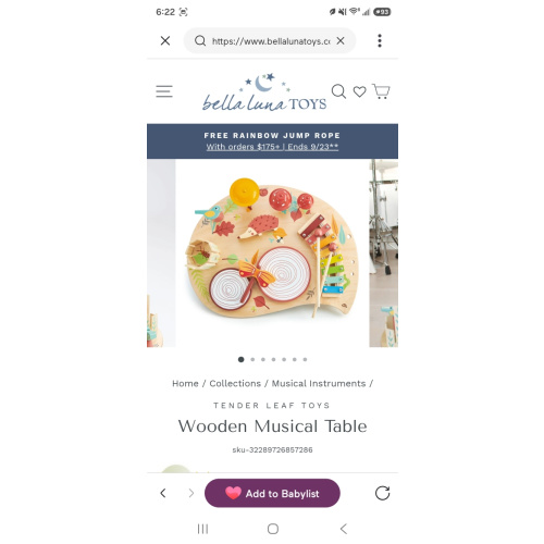 Wooden Musical Table
