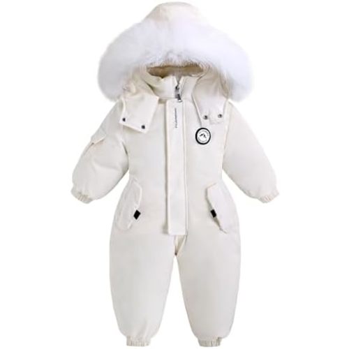 Toddler Snowsuit Baby Winter Clothes Fleece Snow Wear Suit Hoodie