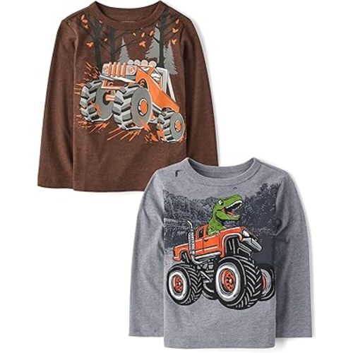 The Children's Place,Baby Boys,and Toddler Assorted Everyday Long Sleeve Graphic T-Shirts