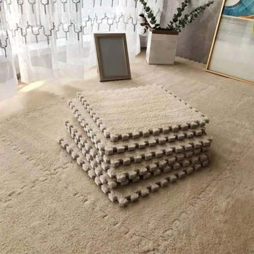 20Piece Carpet Squares Puzzle Mat 11.8" x 11.8" Plush Interlocking Carpet Tiles, Foam Floor Tiles for Baby Play Mat - Kids Soft Play Mats Anti Slip Jigsaw Flooring Playmat Playroom Rug