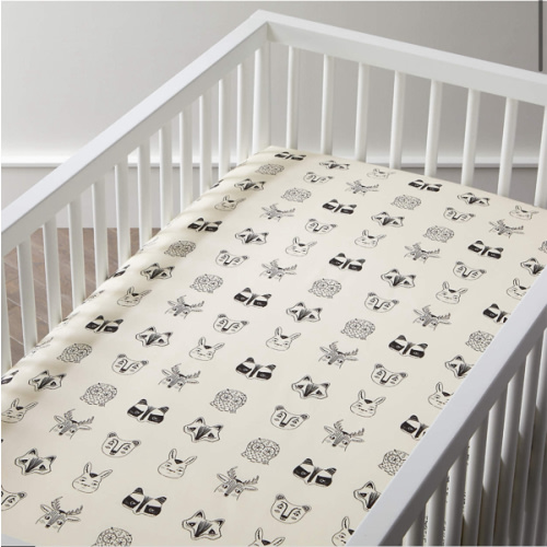 Stay Cool Roxy Marj Woodland Animal Organic Cotton Baby Crib Fitted Sheet