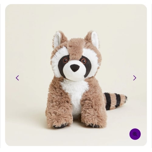 Warmies Raccoon Stuffed Animals | Weighted Raccoon Plush