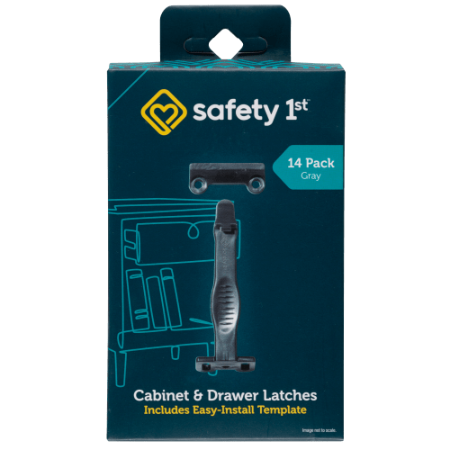 Cabinet & Drawer Latches - Gray (14 Pack)