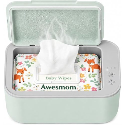 Awesmom Baby Wipe Warmer, Large Capacity, Surround Heating, Green