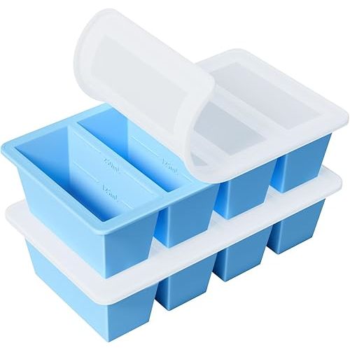 Silicone Freezer Tray for Sauce Cube: Silicone Freezing Tray for Broth Sauce Storage - Freeze 125mL 250mL Souped Portion