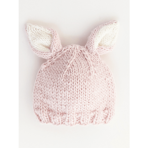 Knit Bunny Hat, Blush