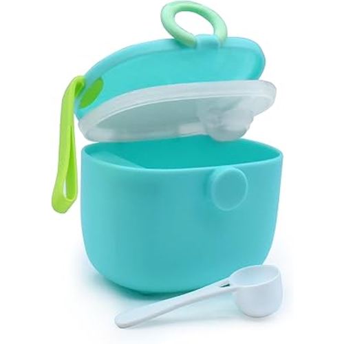 melii Baby Formula Storage Container with Integrated Scoop, Airtight, Leakproof, Portable with Handle, 400ml / 13.5oz Capacity, Blue