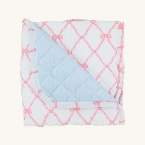 Quilted Play Mat - Belle Meade Bow & Beale Street Blue