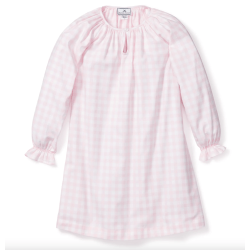 Children's Pink Gingham Delphine Nightgown | Petite Plume