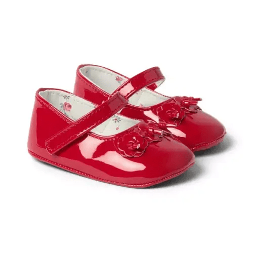Baby Maraschino Red Baby Patent Rosette Ballet Flat by Janie and Jack