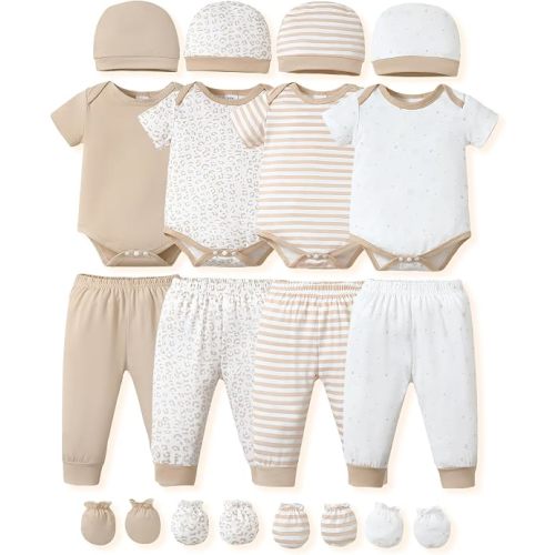 Newborn Baby Boy Girl Clothes Unisex Preemie Infant Must Have Pants Set Outfits 0-18 Months 20 Pcs Essentials Gift