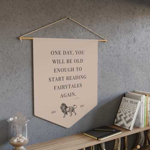 C S Lewis Narnia Quote Pennant: Inspirational Book Lover Wall Decor
