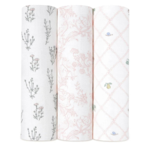 French Floral Silky Soft Swaddle 3 Pack | aden + anais