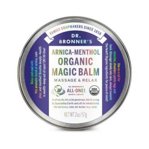 Dr. Bronner's Organic Magic Balm - Arnica Menthol - 2oz: Joint and Muscle Pain Reliever, Whole Body Application, Vegan