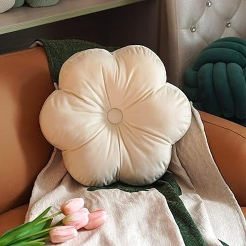 ARTMAGIC Flower Throw Pillow Velvet Cute Boho Decorative Throw Pillows