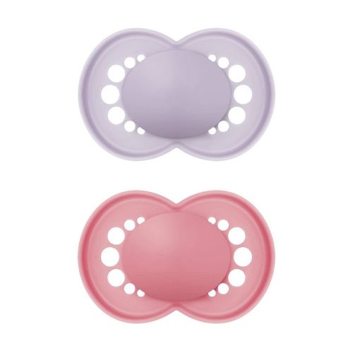 Mam Non-deco Pacifier 6-16 Months - Girl - 2pk