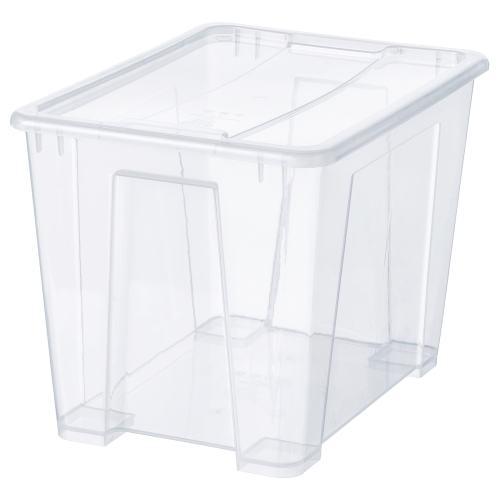 SAMLA Box with lid - clear 15 ¼x11x11 "/6 gallon