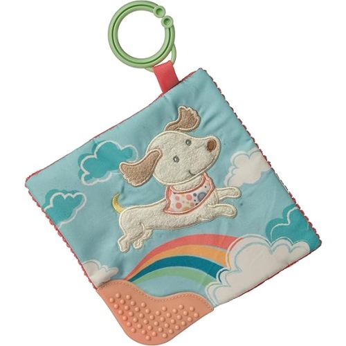 Mary Meyer Crinkle Teether Toy with Baby Paper and Squeaker, 6 x 6-Inches, Tan Dancing Dachshund