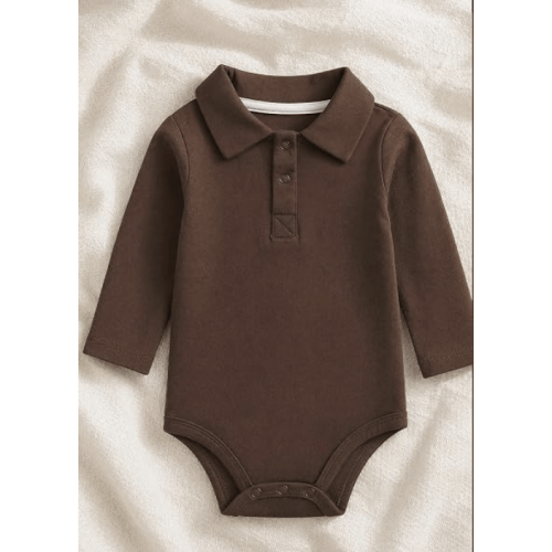Brown Collared Onsie