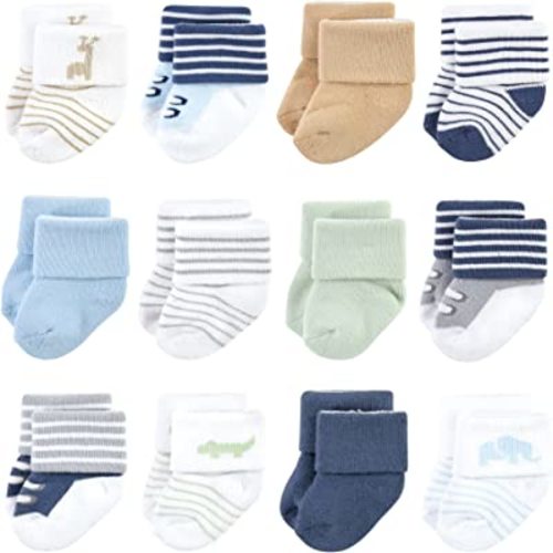 Luvable Friends Unisex Baby Newborn and Baby Terry Socks