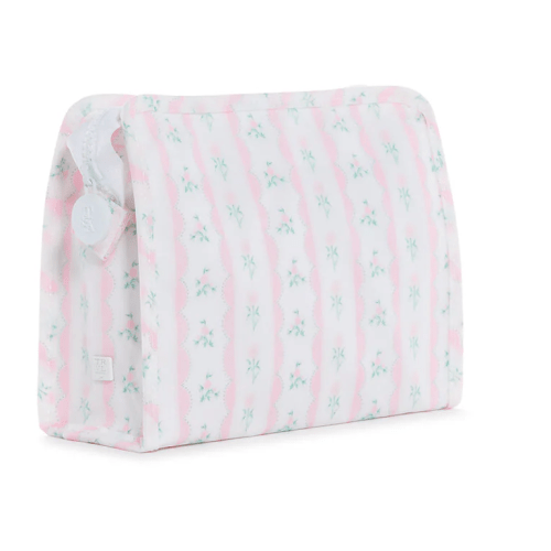 TRVL Roadie Medium Zip Pouch - Ribbon Floral Pink