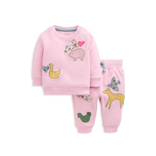 Kids' Appliqué Sweatshirt & Pants Set