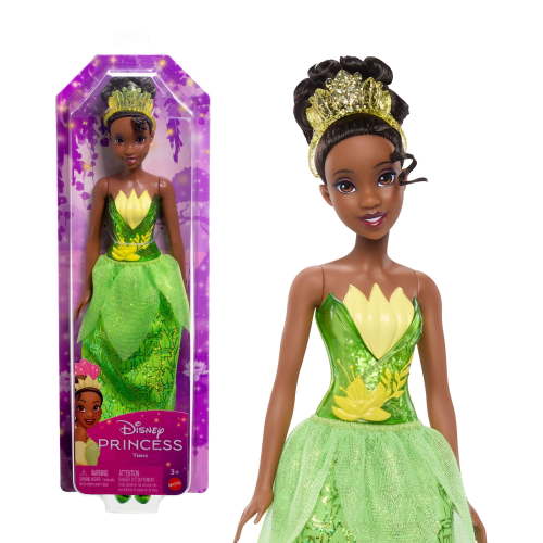 Disney Princess Tiana Fashion Doll, 11 inch, Brown Hair & Eyes with Tiara Accessory