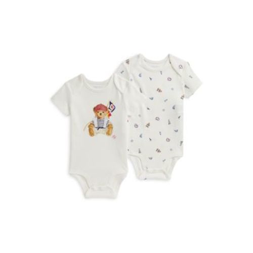 Boys' Polo Bear Cotton Bodysuits, 2 Pack - Baby