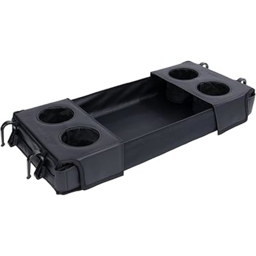 WONDERFOLD Flex Snack Tray for L4 Stroller Wagon with Convertible Cup Holders & Adjustable Sidewalls to Maximize Space, Easy to Install, Easy to Clean