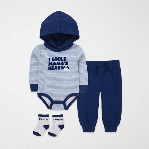 Baby Essentials Baby Boys 3-pc. Baby Clothing Set, Color: Navy - JCPenney