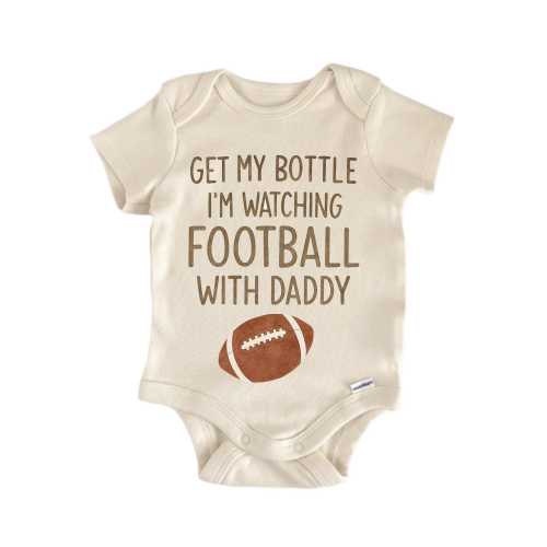 Watching Football Daddy Onesie® Newborn Cotton Bodysuit Baby Shower Gift
