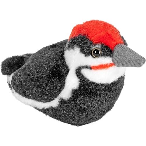 Wild Republic Audubon Birds Pileated Woodpecker Plush with Authentic Bird Sound, Stuffed Animal, Bird Toys for Kids and Birders