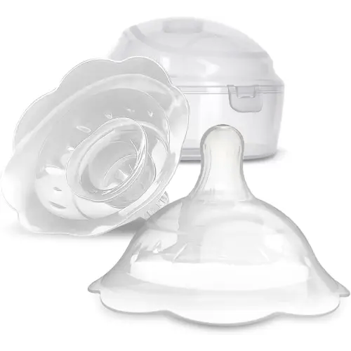 Nipple Shields for Breastfeeding Newborn - 2 Packs,Silicone Nipple Shields Breastfeeding for Baby and Mommy Breast Shell, Nipple Shield,White