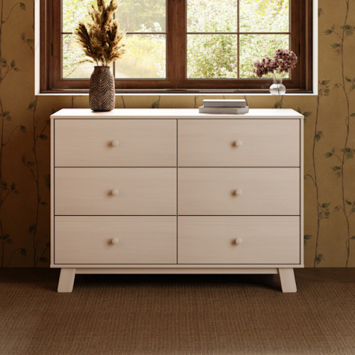 Hudson Modern 6-Drawer Assembled Double Dresser - Washed Natural