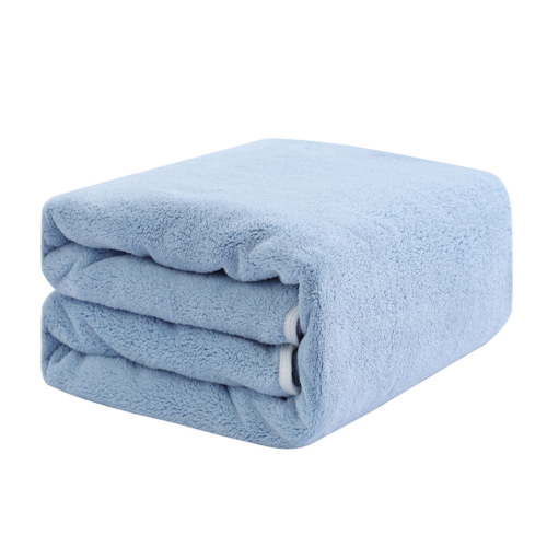 Blue Super Soft Baby Bath Towel Infant Towel Newborn Towel Blanket For Kids Delicate Skin Bath Time And Swaddling Use Absorbent And Gentle Cotton Material
