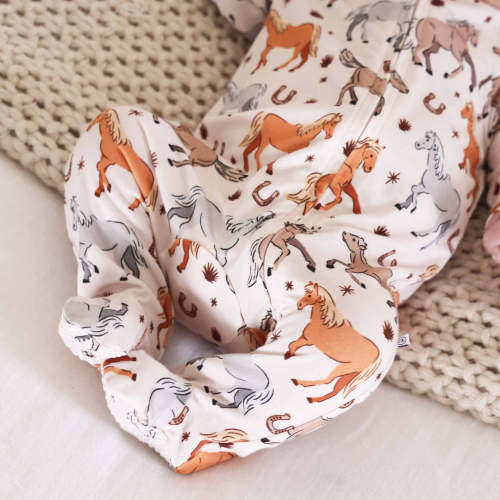 P's Ponies Zipper Footie