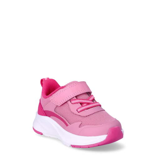 Athletic Works Baby Girl Mesh Jogger Sneakers, Lightweight Breathable Mesh, Memory Foam Insole, Hook-and-Loop Closure