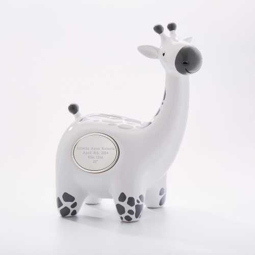 Engraved Ceramic Giraffe Bank for the New Baby, Baby Gifts, Gifts for Baby, Baby Shower Gift, New Baby, Kid Gifts, New Mom Gifts, Piggy Bank