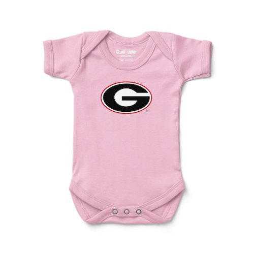 Infant Chad & Jake Pink Georgia Bulldogs Helmet Bodysuit