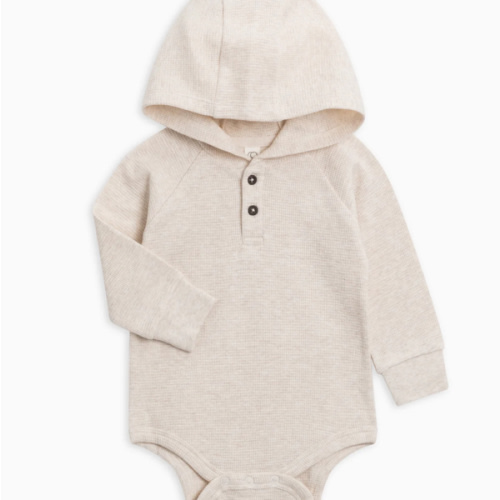 Cole Waffle Knit Hoodie Bodysuit - Colored Organics