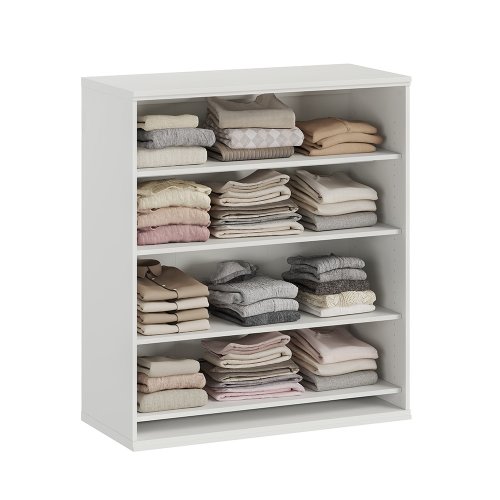 Style Selections Wilkes 35.4-in to 35.4-in W Open shelf Tower unit White Solid Shelving Wood Closet System