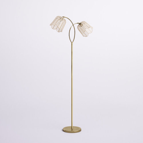 Etta Avenue™ Chenoa 61"H Gold-Finish Novelty Tree Floor Lamp & Reviews | Wayfair