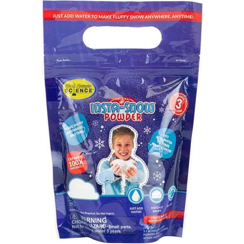 Steve Spangler Science Insta-Snow Powder, STEM Activity for School and Homeschool Activities, Fun & Safe Science Kits, Kids Make Fluffy Snow In Seconds, Top Sensory Toy For Classrooms, 14 oz