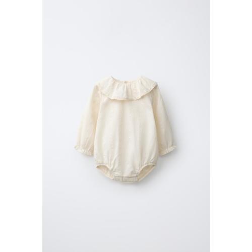 EMBROIDERED BODYSUIT - Ecru | ZARA United States